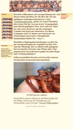 Vorschau der mobilen Webseite www.wuergeschlangen.de, Würgeschlangen-Seite