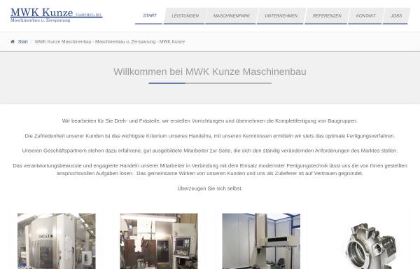 Vorschau von www.maschinenbau-kunze.de, MWK - Maschinen- und Werkzeugbau Kunze