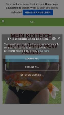 Vorschau der mobilen Webseite chagoi.de.tl, Mein Koi-Teich