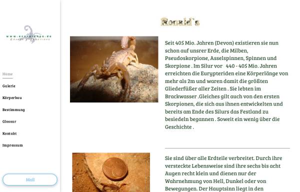 Vorschau von www.scorpiones.de, Ronalds Skorpione