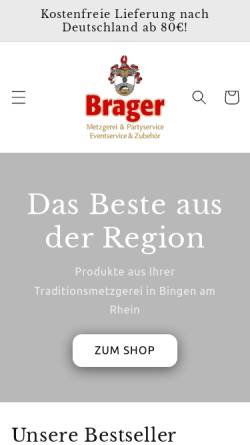 Vorschau der mobilen Webseite www.metzgerei-brager.de, Metzgerei Brager