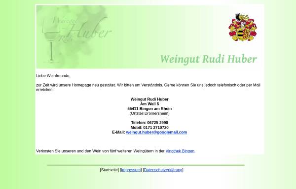 Vorschau von www.weingut-rudi-huber.de, Weingut Rudi Huber