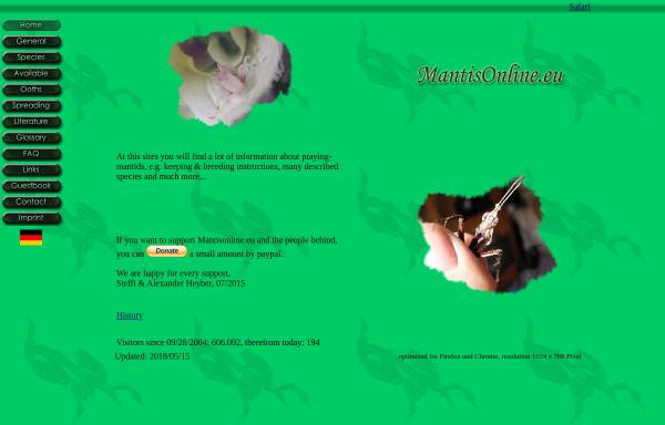Vorschau von www.mantisonline.de, Mantis Online