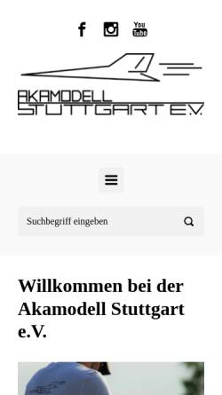 Vorschau der mobilen Webseite www.uni-stuttgart.de, Akamodell Stuttgart e.V.