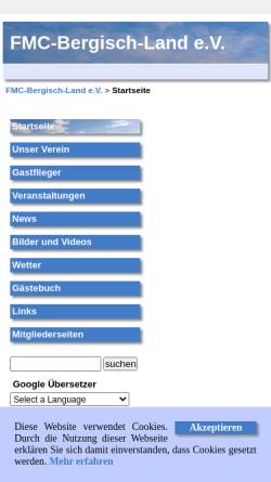 Vorschau der mobilen Webseite www.fmc-bergisch-land.de, FMC Bergisch-Land e.V.