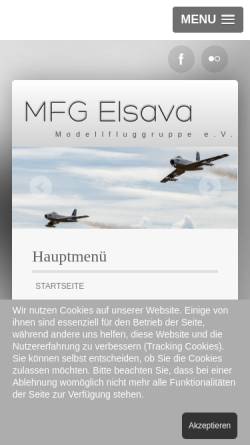 Vorschau der mobilen Webseite www.mfg-elsava.de, Modellfluggruppe Elsava e.V. Elsenfeld
