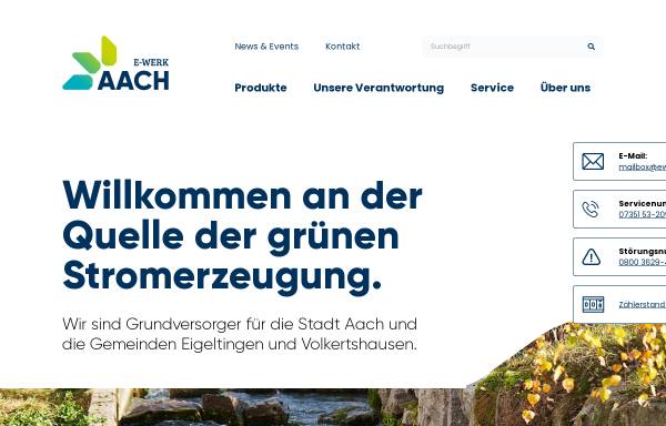 Vorschau von www.ew-aach.de, Elektrizitätswerk Aach e.G.