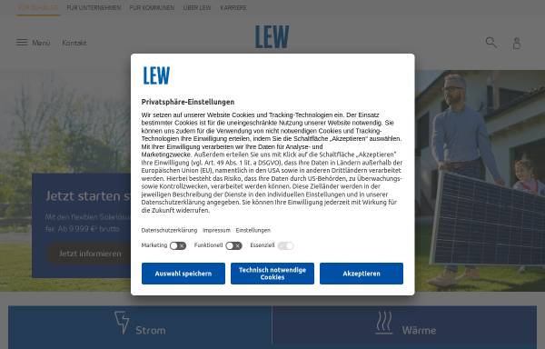 Vorschau von www.lew.de, Lech-Elektrizitätswerke AG