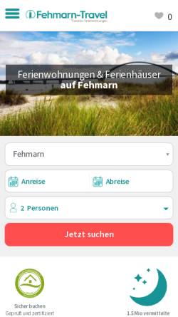 Vorschau der mobilen Webseite www.fehmarn-travel.de, Fehmarn-Travel, Travel GbR