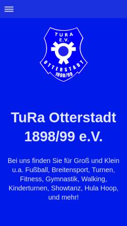 Vorschau der mobilen Webseite www.tura-otterstadt.de, TuRa Otterstadt