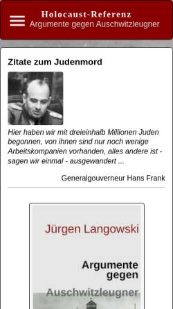 Vorschau der mobilen Webseite www.h-ref.de, Holocaust-Referenz