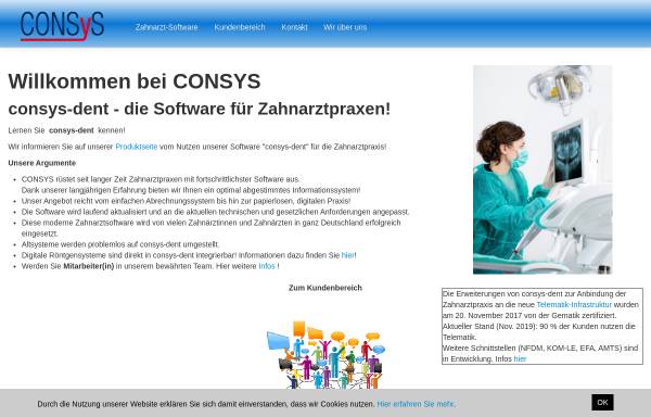 Vorschau von www.consys.de, Consys Gesellschaft für Softwaretechnologie und Systementwicklung mbH