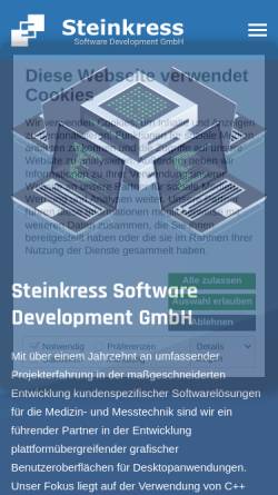 Vorschau der mobilen Webseite www.steinkress.com, Steinkress Software Development