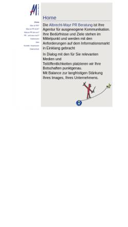 Vorschau der mobilen Webseite www.albrecht-mayr.de, Albrecht-Mayr PR-Beratung