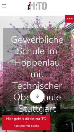 Vorschau der mobilen Webseite www.hoppenlau.de, Hoppenlau Schule