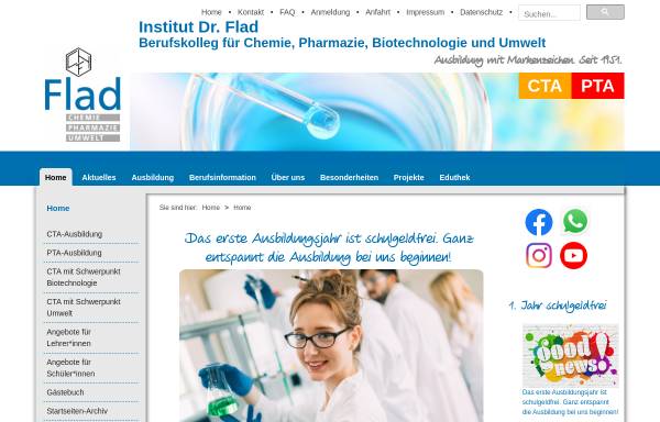 Vorschau von www.chf.de, Institut Dr. Flad