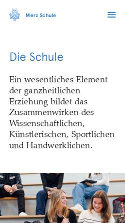 Vorschau der mobilen Webseite www.merz-schule.de, Merz-Schule