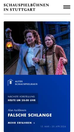 Vorschau der mobilen Webseite www.schauspielhaus-komoedie.de, Altes Schauspielhaus und Komödie im Marquardt