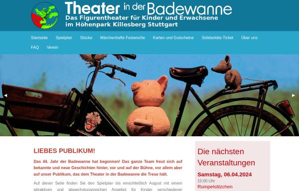 Vorschau von www.theater-in-der-badewanne.de, Theater in der Badewanne