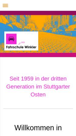 Vorschau der mobilen Webseite www.fswinkler.de, Fahrschule Winkler