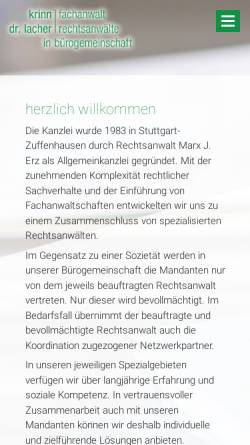Vorschau der mobilen Webseite www.ra-erz-kollegen.de, Kanzlei Erz & Kollegen