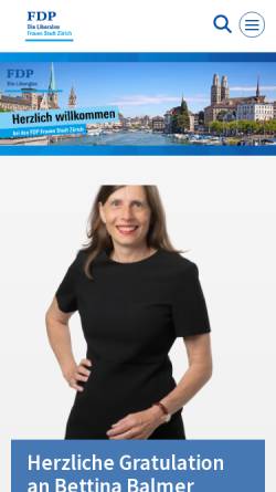 Vorschau der mobilen Webseite www.fdp-zhstadt-frauen.ch, FDP Frauen Stadt Zürich
