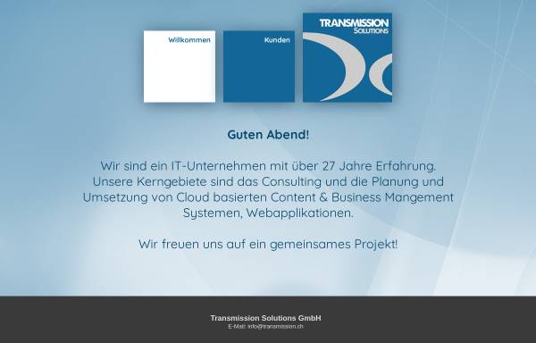 Vorschau von www.transmission.ch, Transmission Internet Solutions