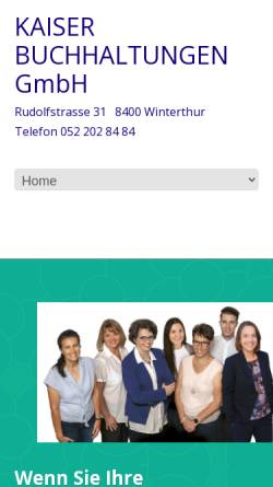Vorschau der mobilen Webseite www.kaiser-buchhaltungen.ch, Kaiser Buchhaltungen