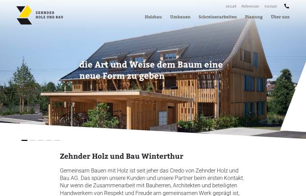 Vorschau von www.zehnder-holz.ch, Zehnder Holz + Bau AG