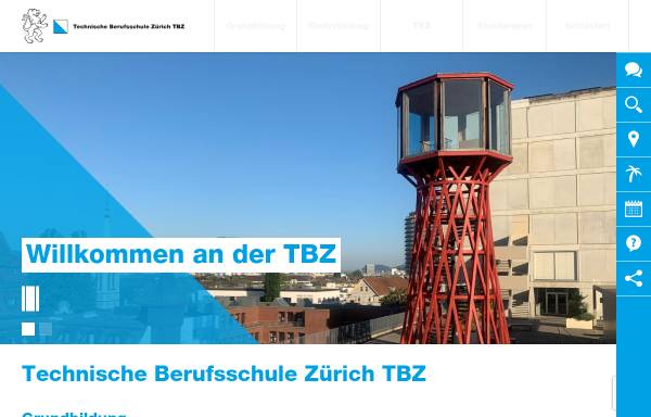 Vorschau von www.tbz.ch, Technische Berufsschule Zürich