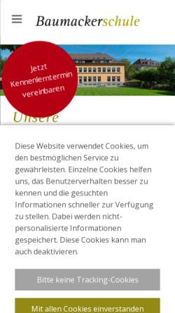 Vorschau der mobilen Webseite www.baumackerschule.ch, Baumackerschule Zürich