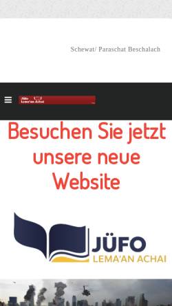 Vorschau der mobilen Webseite www.juefo.com, Jüdisches Informationszentrum Zürich