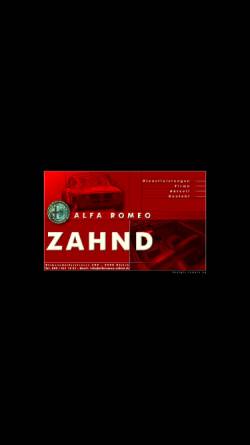Vorschau der mobilen Webseite www.alfaromeo-zahnd.ch, Alfa Romeo Zahnd