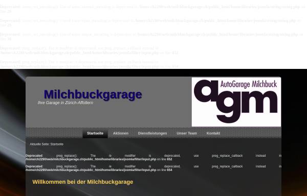 Vorschau von www.milchbuckgarage.ch, Autogarage Milchbuck GmbH