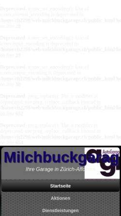Vorschau der mobilen Webseite www.milchbuckgarage.ch, Autogarage Milchbuck GmbH