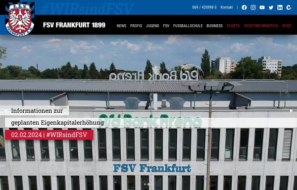 Vorschau von www.fsv-frankfurt.de, FSV Frankfurt 1899 e.V.