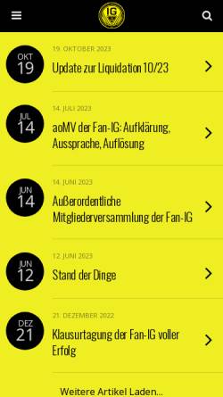 Vorschau der mobilen Webseite www.ig-alemanniafans.de, IG der Alemannia Aachen Fans und Fan-Clubs
