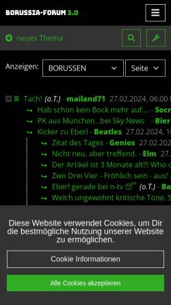 Vorschau der mobilen Webseite www.borussen.net, Borussia - Forum Reloaded