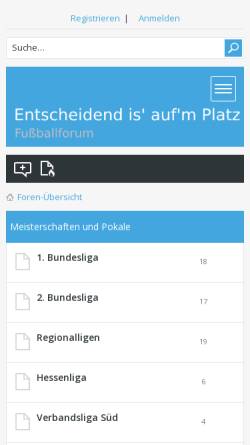 Vorschau der mobilen Webseite forum.entscheidend-is-aufm-platz.com, Entscheidend is auf’m Platz