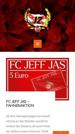 Vorschau der mobilen Webseite www.fanclubs-koeln.com, Dachverband der aktiven Fanclubs des 1. FC Köln e.V.
