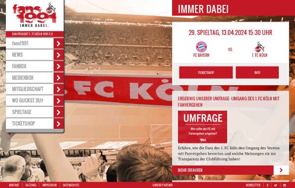 Vorschau von www.fan-projekt.de, Fan-Projekt des 1. FC Köln