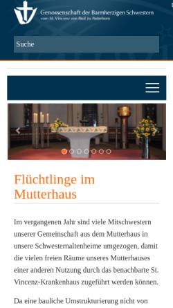 Vorschau der mobilen Webseite www.barmherzige-schwestern.de, Barmherzigen Schwestern