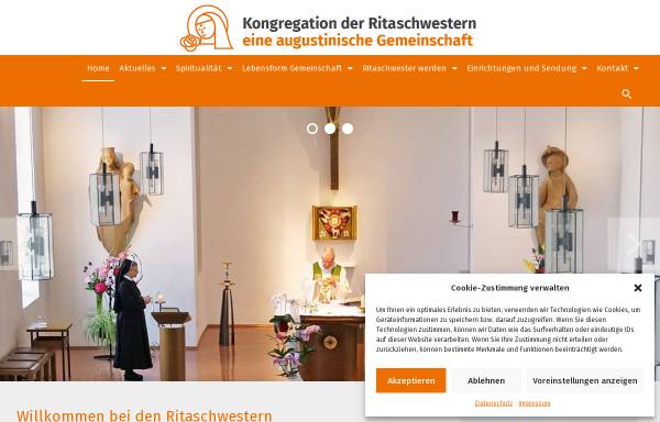 Vorschau von www.ritaschwestern.de, Kongregation der Ritaschwestern