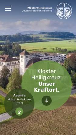 Vorschau der mobilen Webseite www.kloster-heiligkreuz.ch, Kloster Heiligkreuz