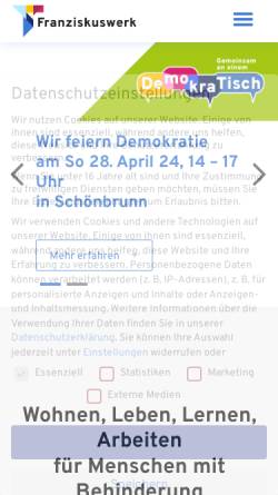 Vorschau der mobilen Webseite www.schoenbrunn.de, Franziskanerinnen von Schönbrunn