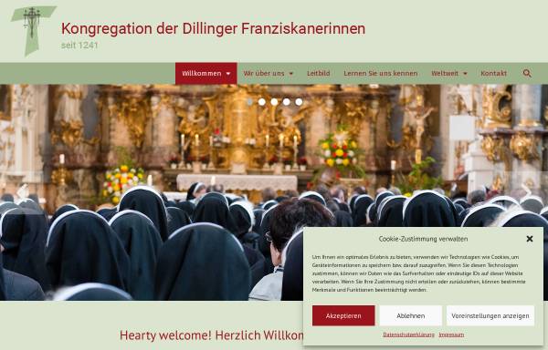 Vorschau von www.dillinger-franziskanerinnen.de, Kongregation der Franziskanerinnen