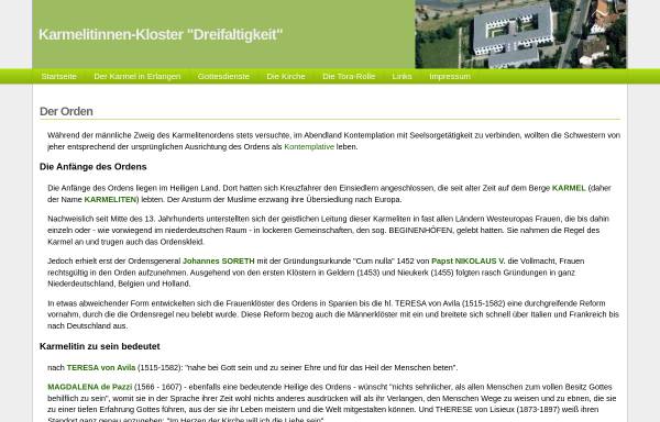 Vorschau von www.karmel-erlangen.de, Karmelitinnen-Kloster 