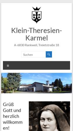 Vorschau der mobilen Webseite www.karmel.at, Klein-Theresien-Karmel in Rankweil