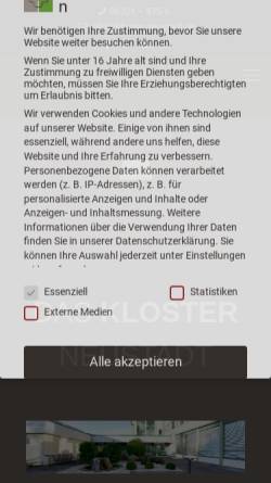 Vorschau der mobilen Webseite www.hjk-nw.de, Herz-Jesu-Priester, Kloster Neustadt