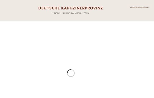 Vorschau von www.kapuziner.org, Kapuziner des deutschsprachigen Raumes